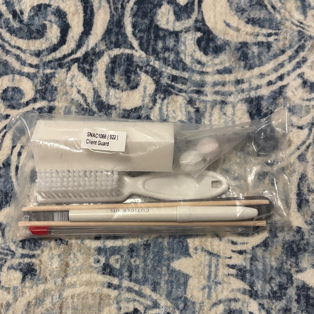manicure Kit with Red and Black Tools